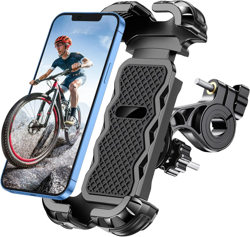 360° Handyhalterung fuer Fahrrad und Motorrad Lenkerhalter Sicherer Halt