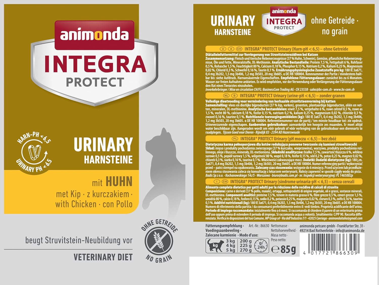 animonda Integra Protect Diaetfutter Katze Diabetes Pute verschiedene So