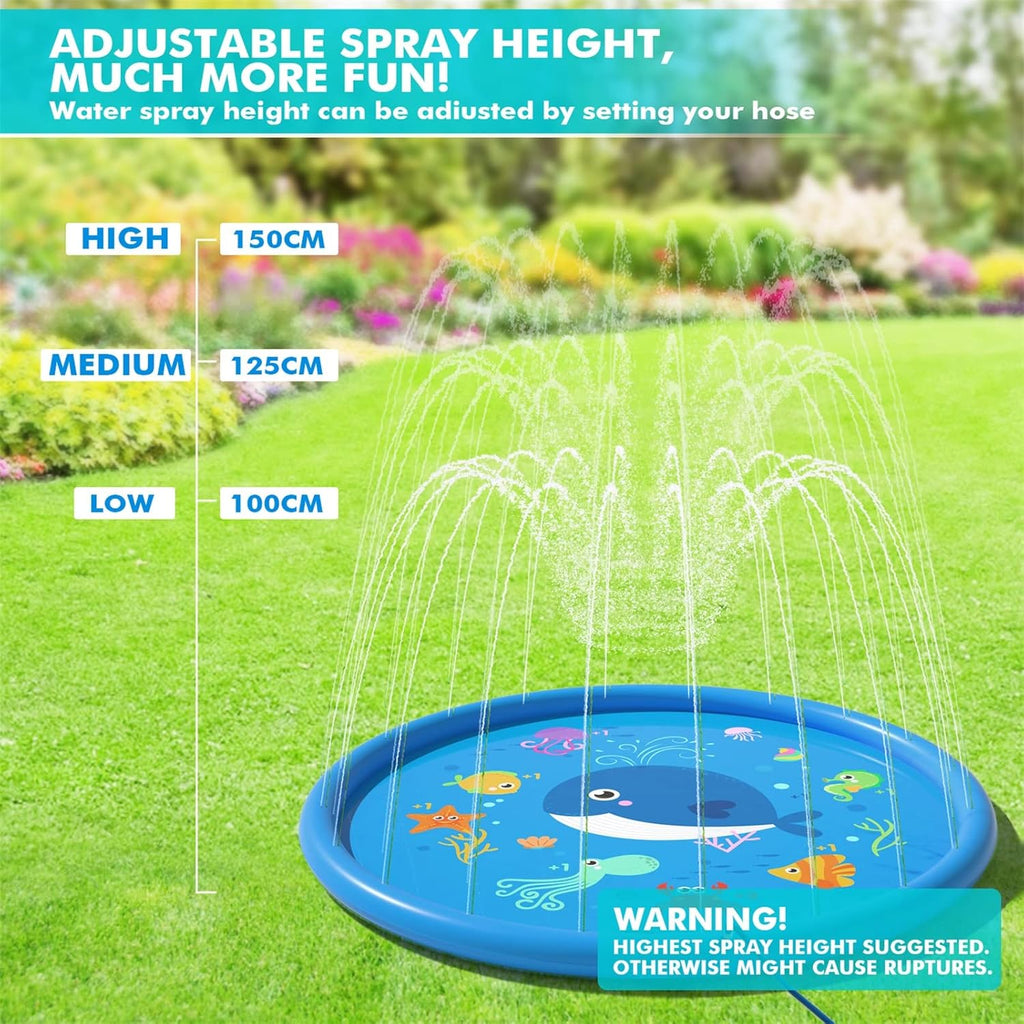 Peradix Splash Pad 170 cm Sprinkler Spielmatte Wasserpool Kinder Garten