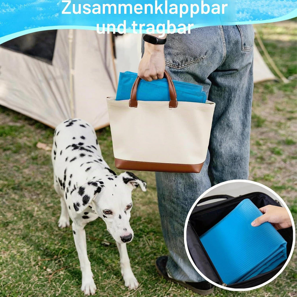 Kuehlmatte fuer Hunde und Katzen 90x50 cm selbstkuehlend kratzfest mit Gel