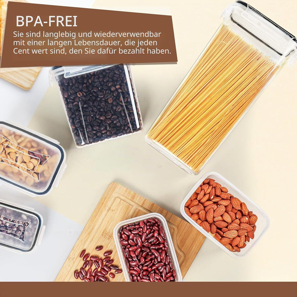 36er Set luftdichte Vorratsdosen Lebensmittelbehaelter Kuechen Organizer