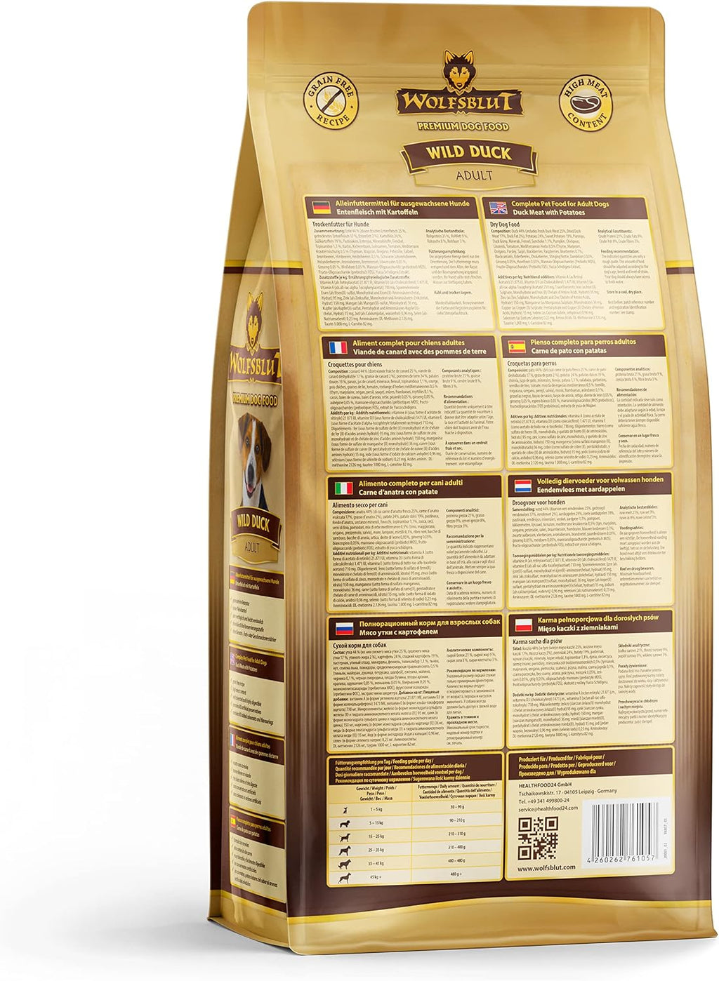 Wolfsblut Wild Duck Adult Hundefutter getreidefrei Ente verschi