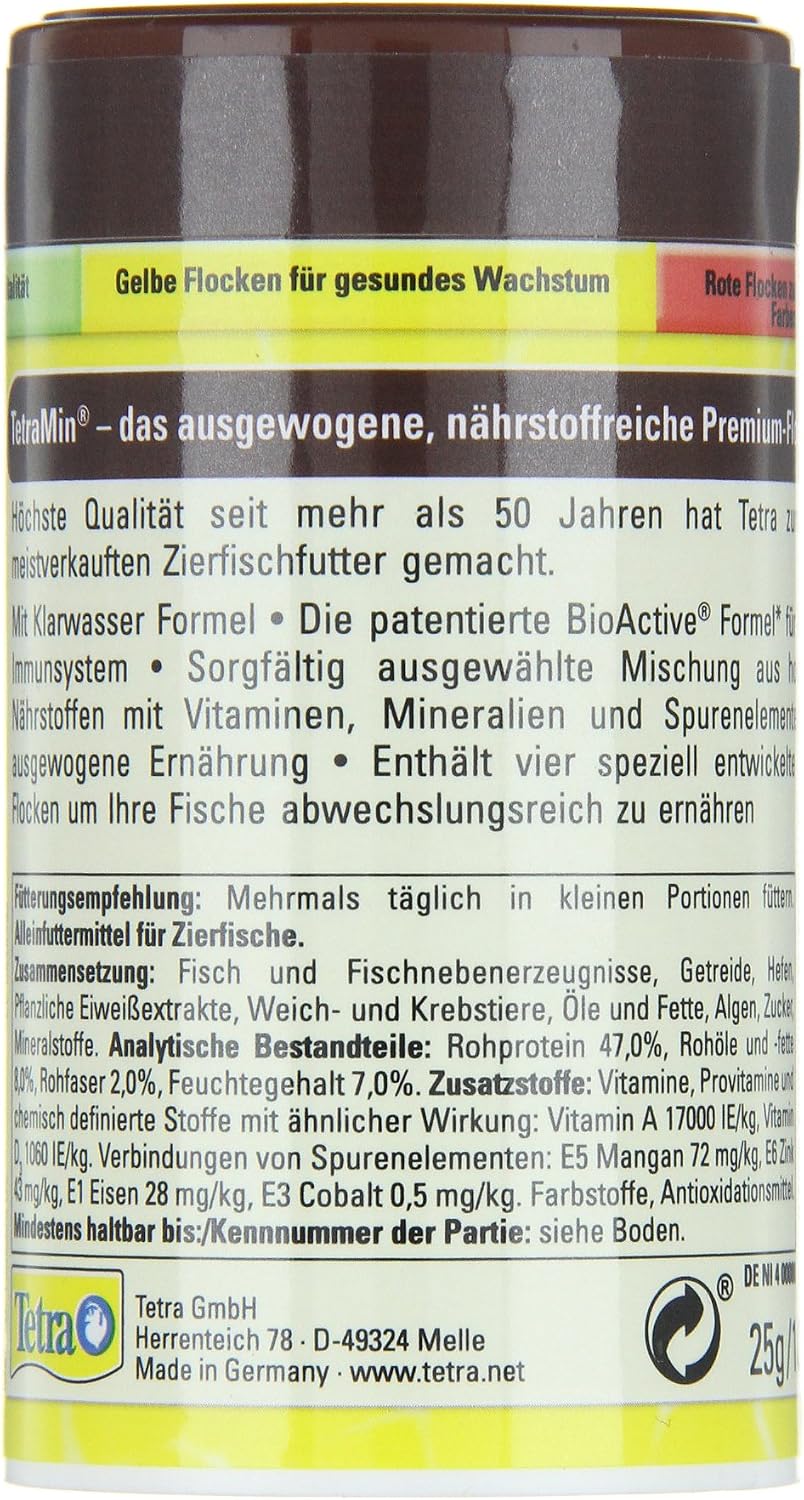 Tetra Min Menu Fischfutter mit 4 Spezialflocken fuer Zierfische