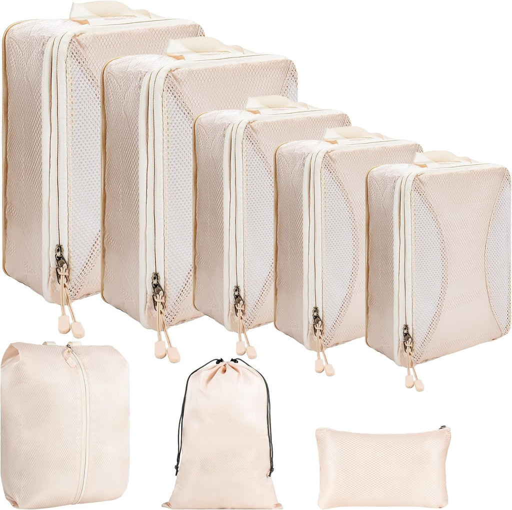 Koffer Organizer Set 8-teilig Kompressions Packing Cubes Reisegepaeck