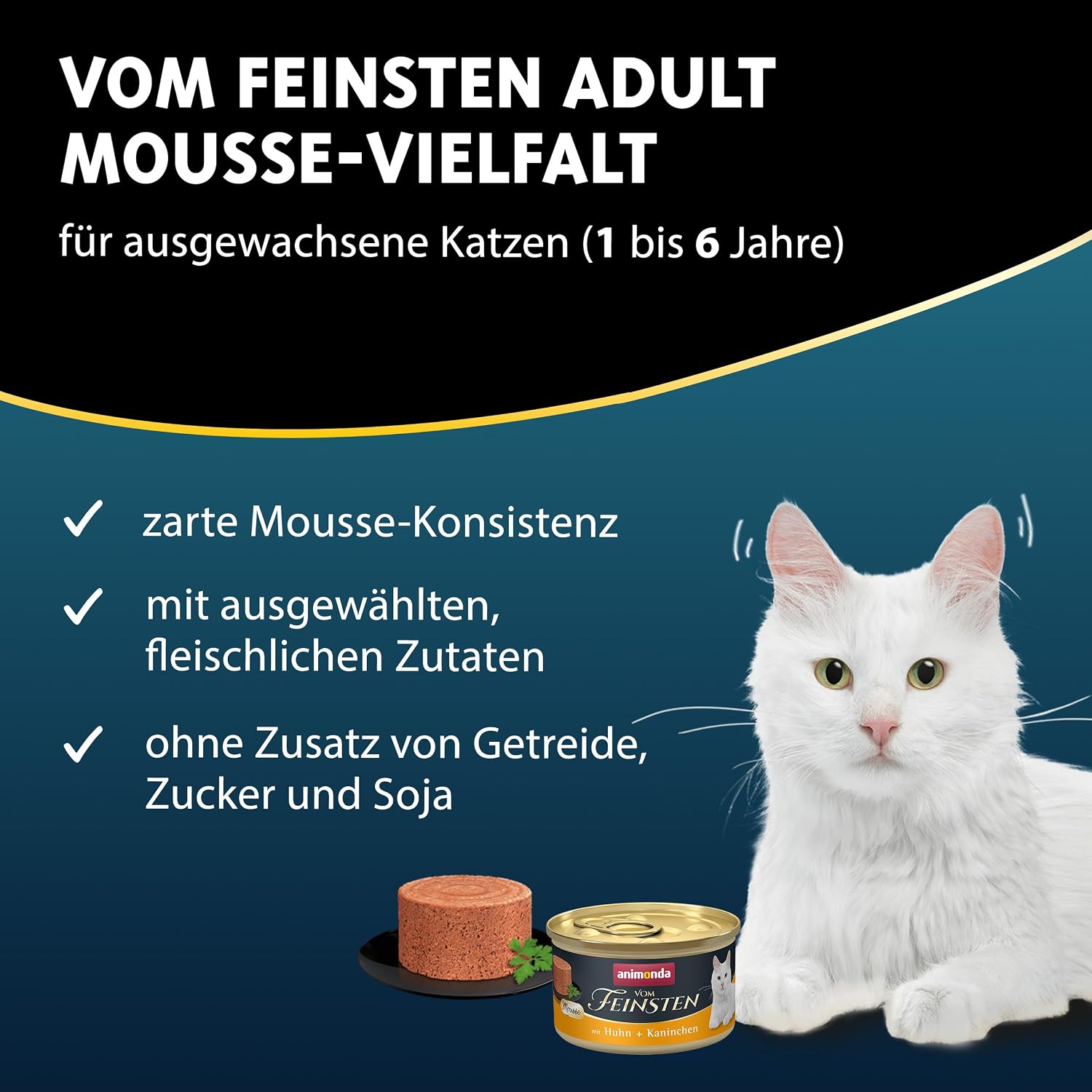 Katzenfutter Mousse-Vielfalt 12er-72er Pack verschiedene Sorten