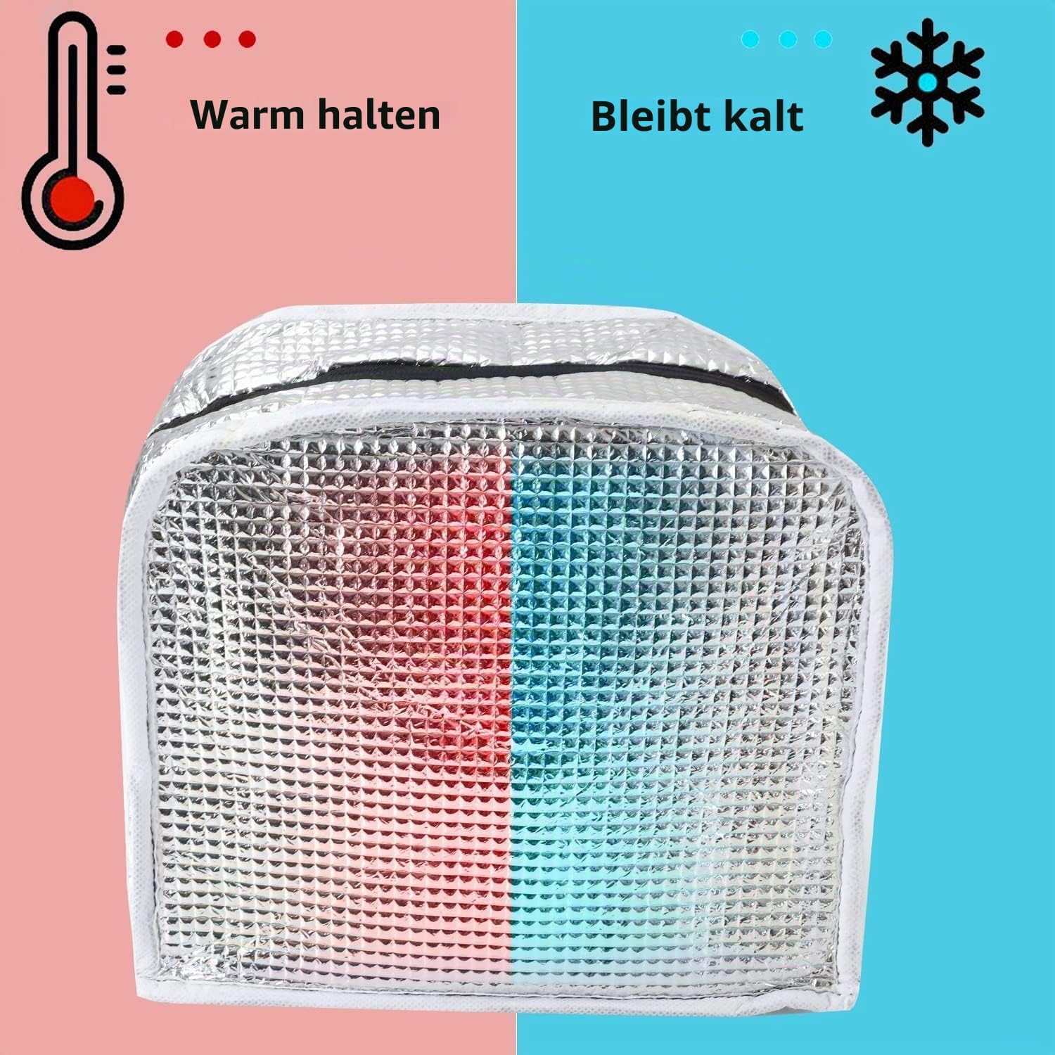 Hemiks Kuehltasche klein faltbar Isolierte Lunchtasche fuer Schule Buero