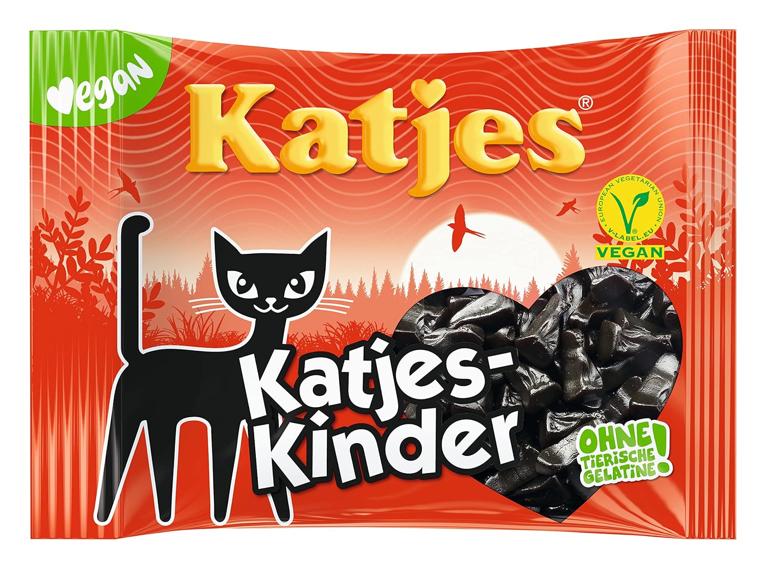 Katjes Kinder Lakritz Kaetzchen hartlakritz vegan Grosspackung