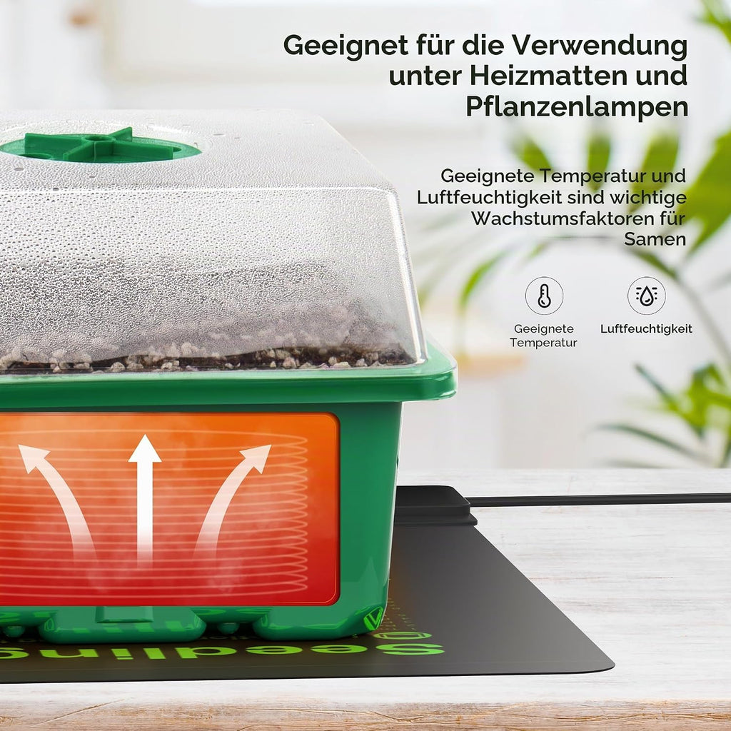 Zimmergewaechshaus 120 Zellen Anzuchtset 10er Set Mini Gewaechshaus Gruen