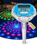 LanBlu Solar Poolthermometer schwimmend mit LCD Nachtbeleuchtung