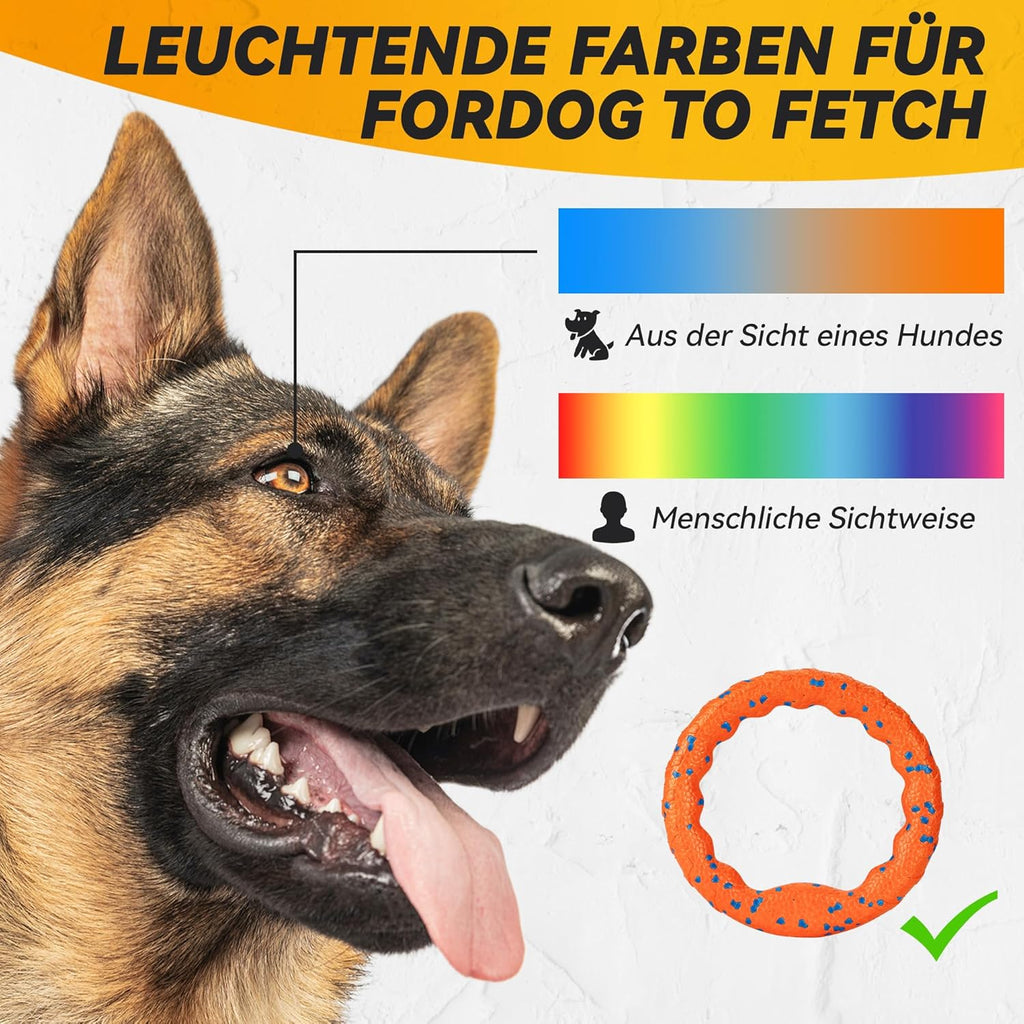 Kauring Hundespielzeug Schwimmender Wurf- und Trainingsring fuer Hunde