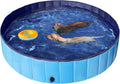 Yaheetech Hundepool faltbar 160×30 cm PVC mit Badebuerste 30cm Ozean Blau