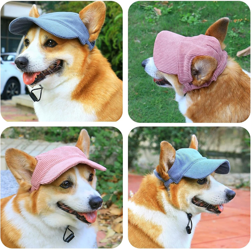 Hunde Baseballmuetze verstellbar mit Ohrloechern S-XL Hundecap Sonnenschutz