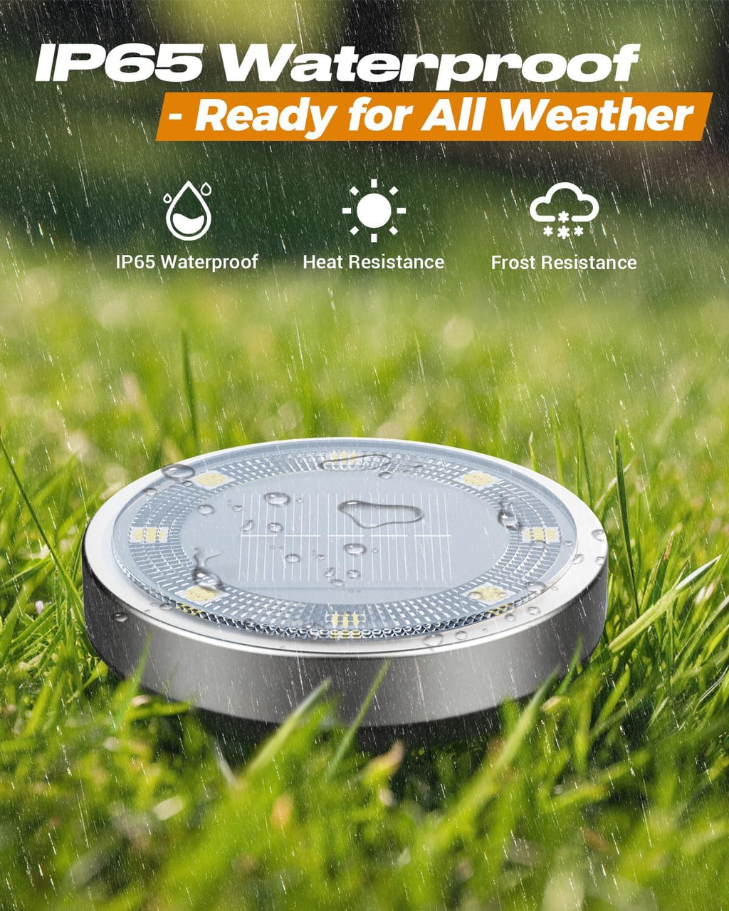 btfarm 10er Solar Bodenleuchten aussen 8 LED wasserdicht warmweiss Garten Weg
