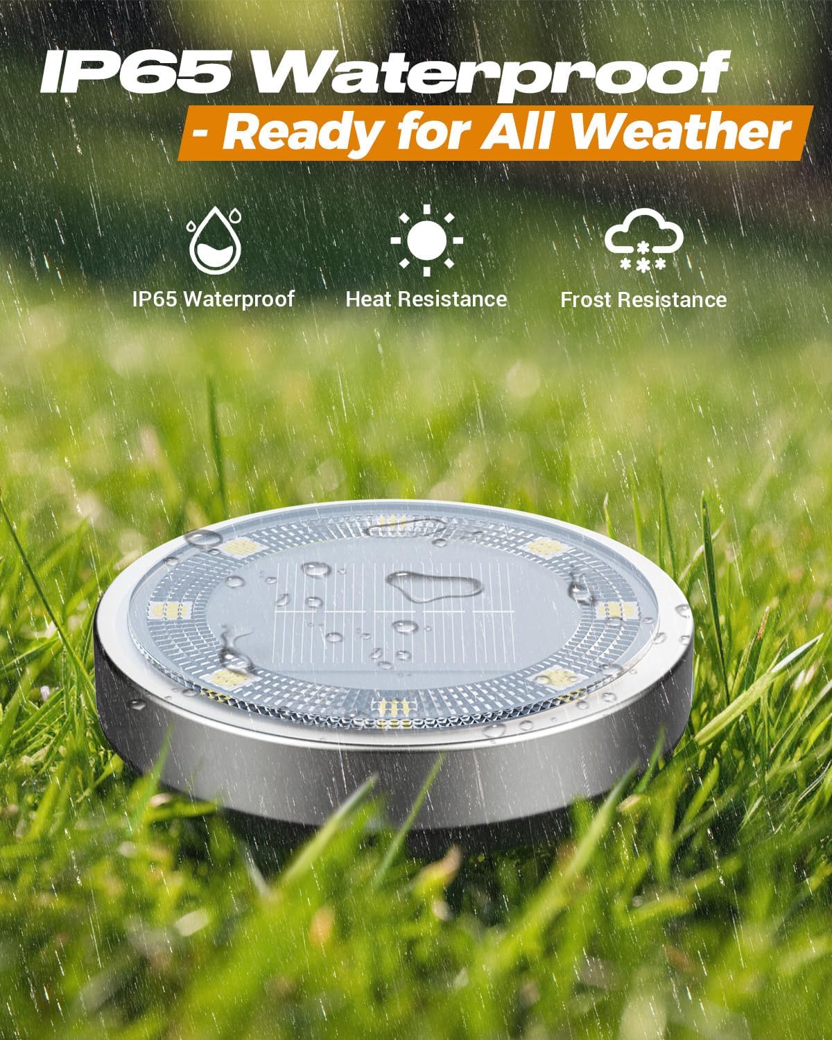 btfarm 10er Solar Bodenleuchten aussen 8 LED wasserdicht warmweiss Garten Weg