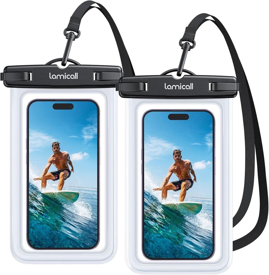 Lamicall IPX8 wasserdichte Handytasche 2er Set bis 7" fuer iPhone 17-13 Pro Max S