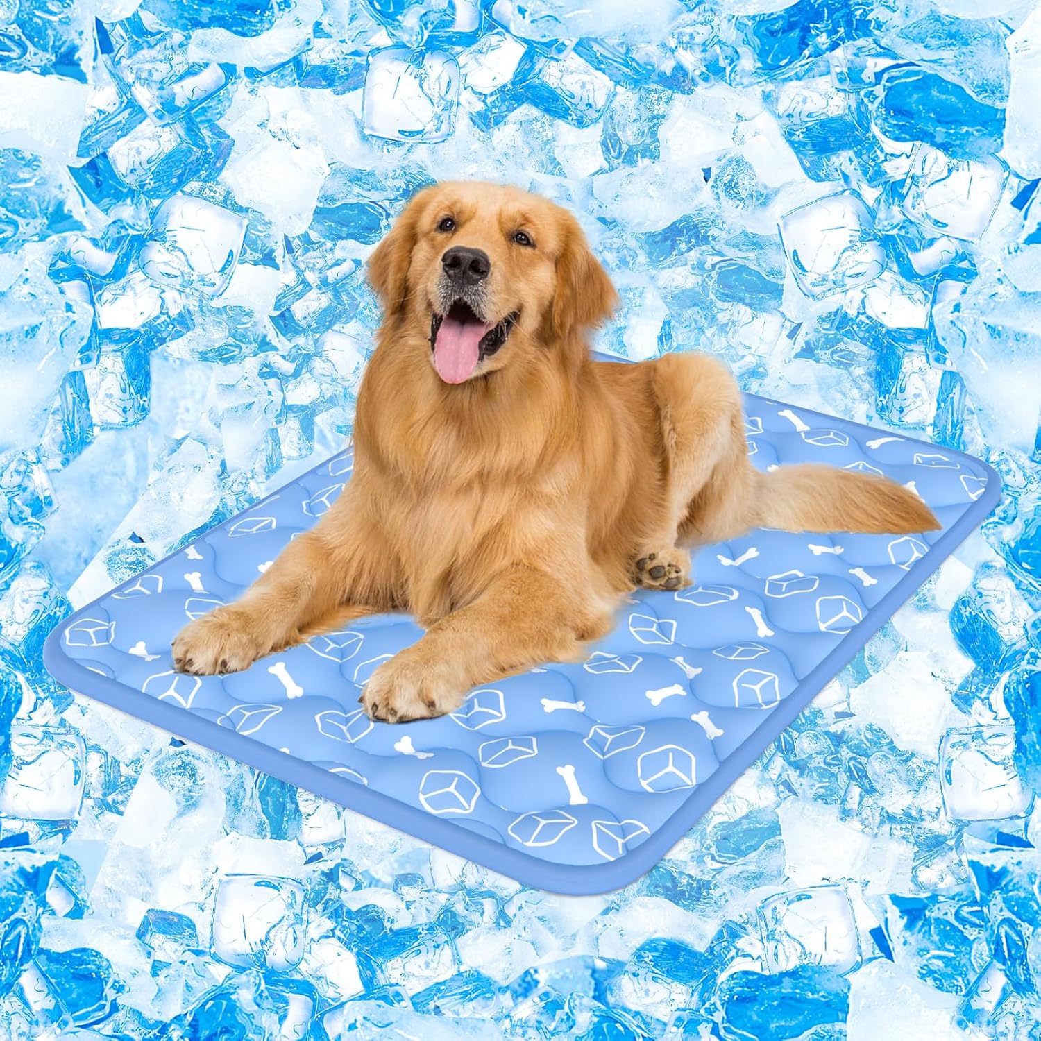 Rywell Kuehlmatte Hunde Katze 60x45 cm, Plus Version, selbstkuehlend, rutschfest
