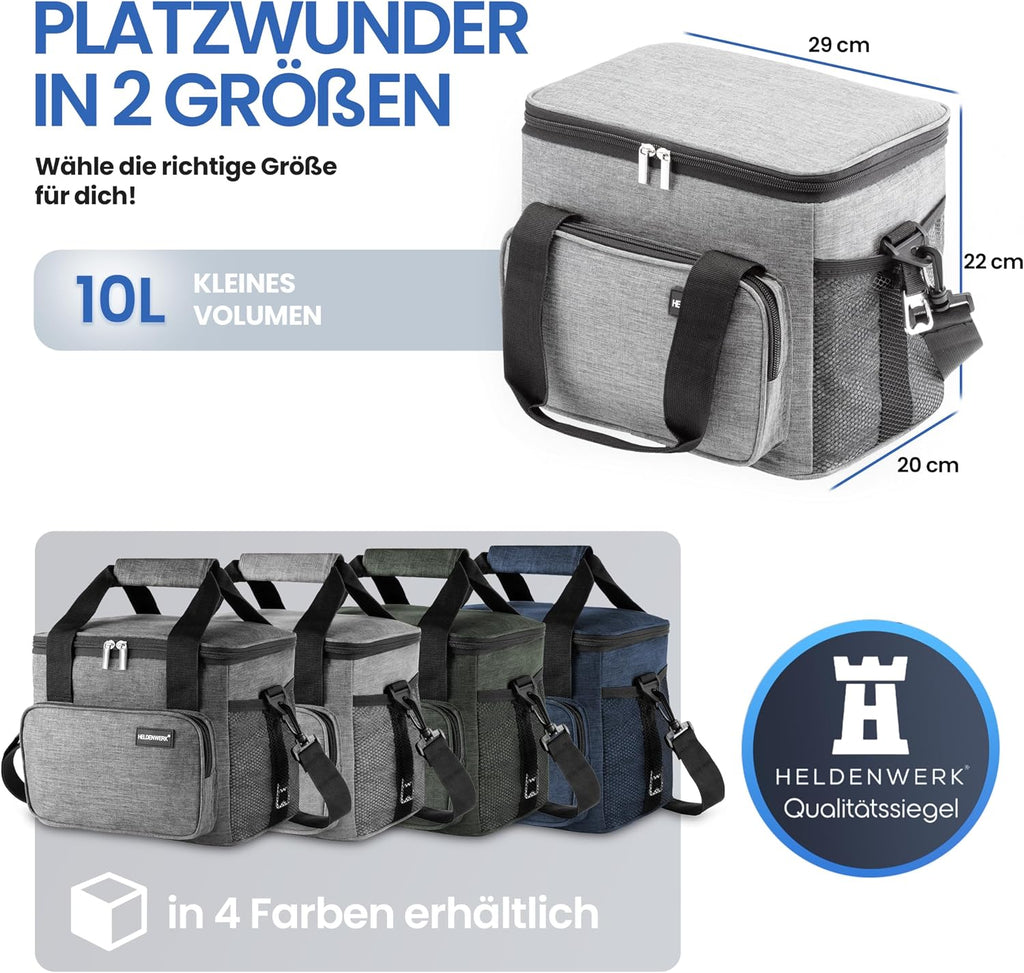 HELDENWERK Kuehltasche faltbar isoliert wasserdichte Lunchbag Picknick