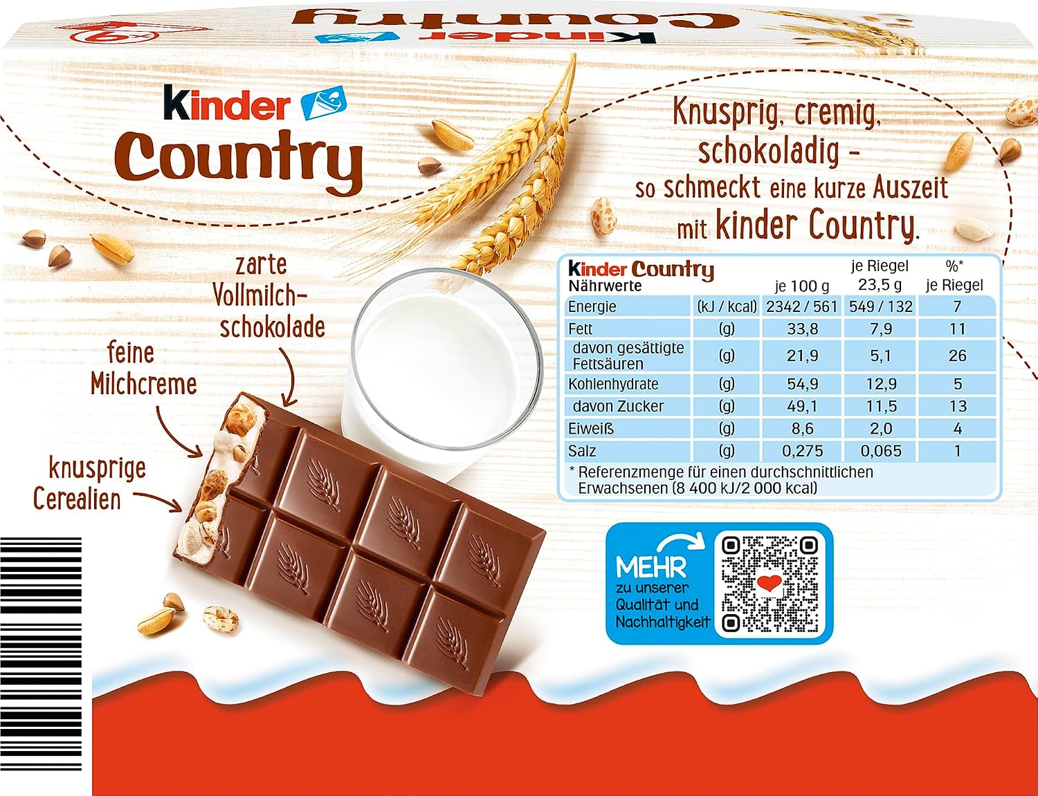 Kinder Country Riegel 9er Pack Riegel