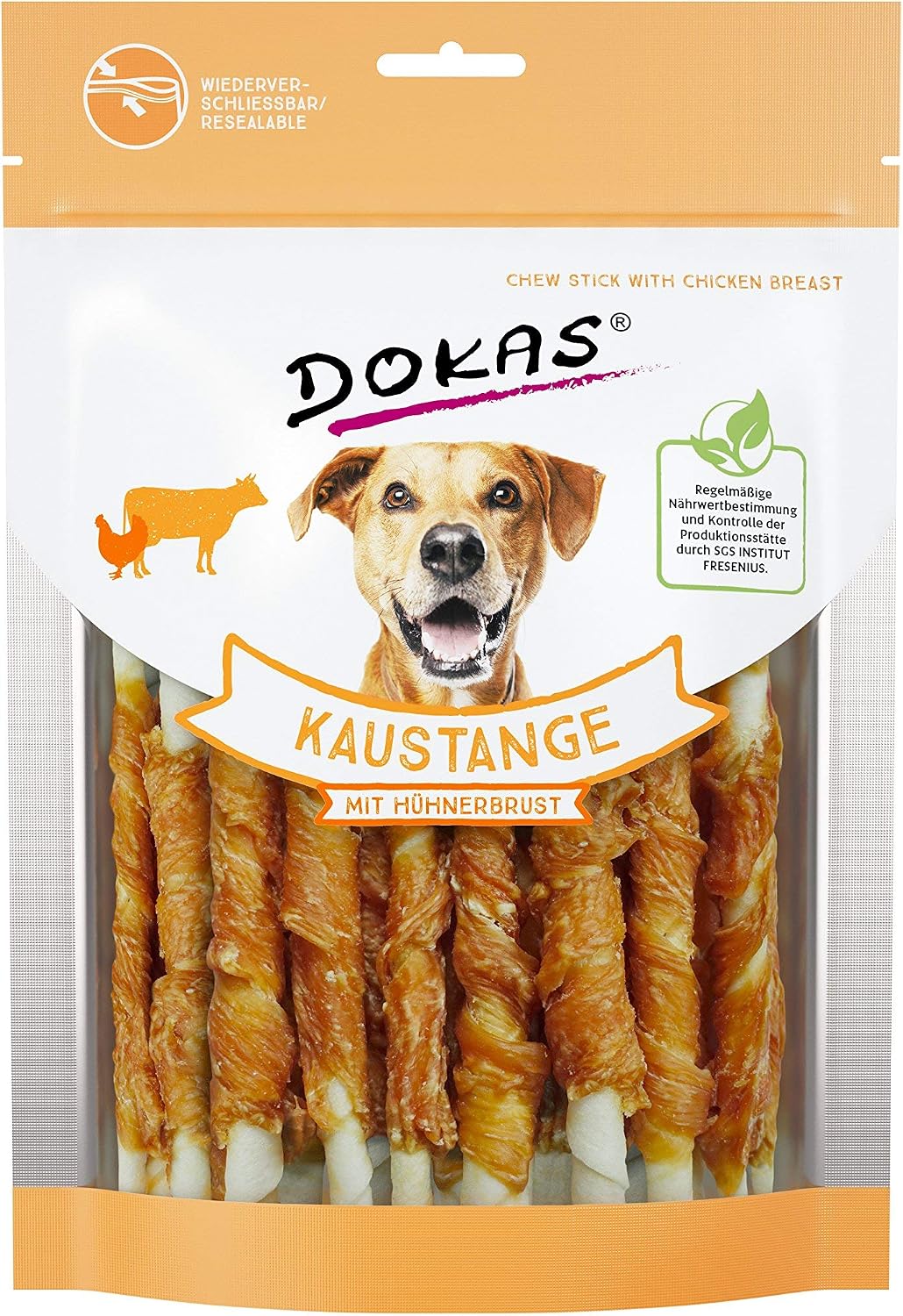 Dokas Getreidefreie Kaustangen für Hunde, 2er Pack Kausnack