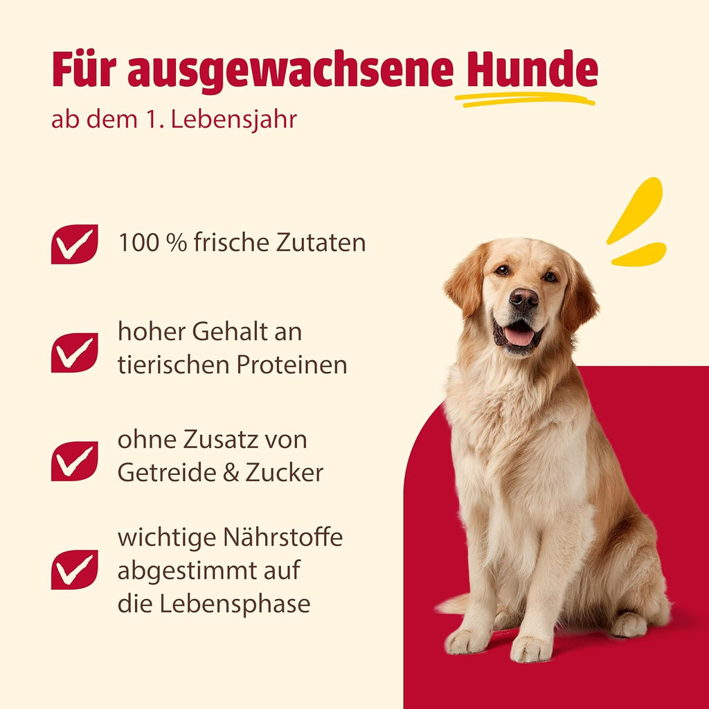 animonda GranCarno Adult Gefluegelherzen 6x400g Hunde Nassfutter getreidefrei