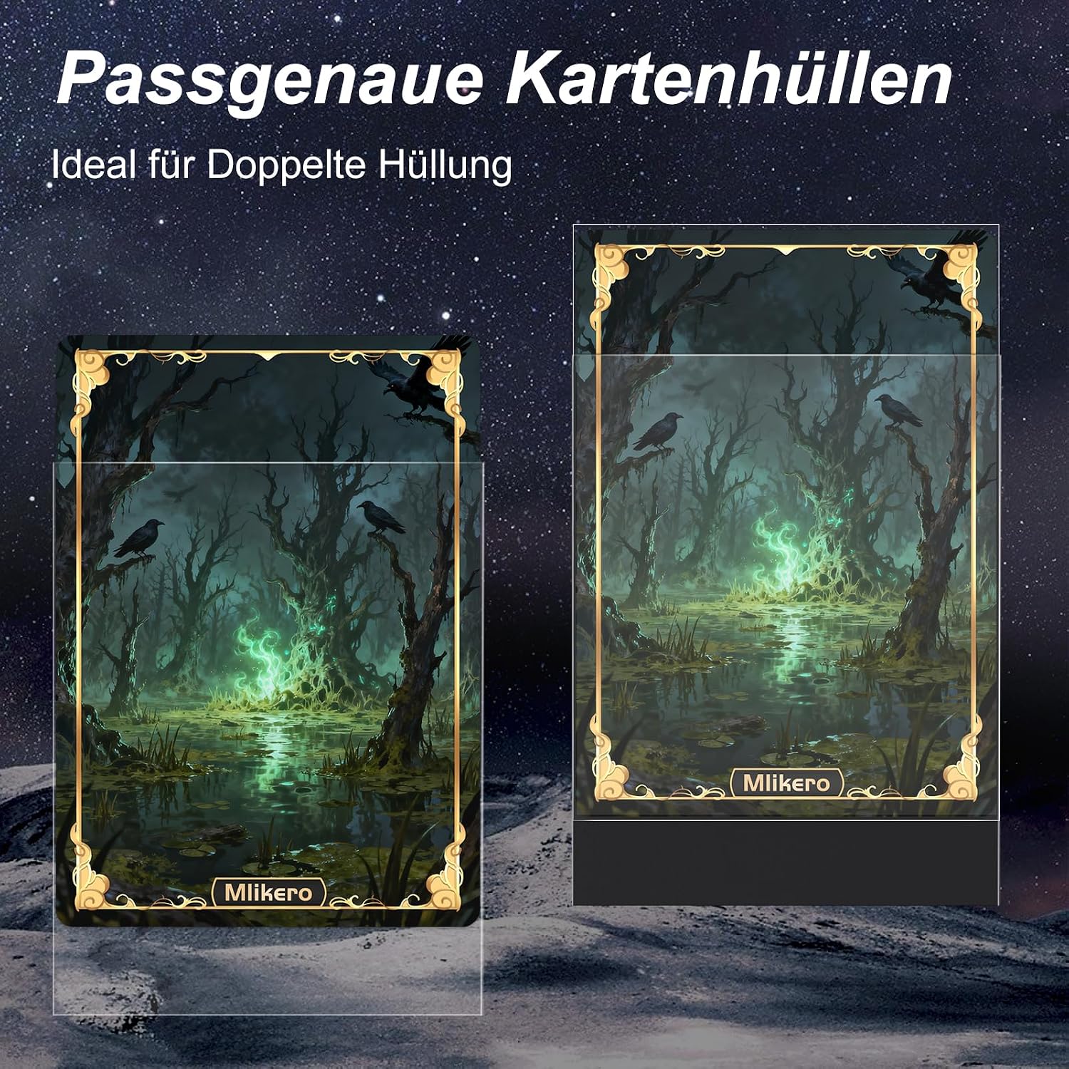 Mlikero Kartenhuellen 66×91 mm 500 Stueck 5 Farben Sleeves fuer Sammelkarten