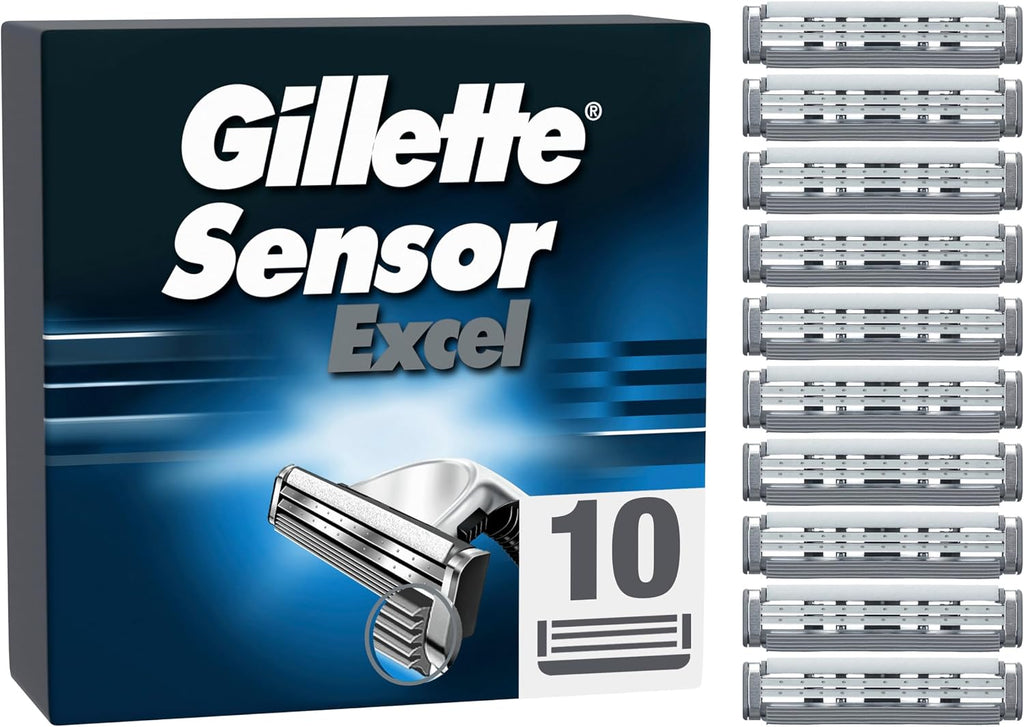 Gillette Sensor Excel Rasierklingen Herren 10 Stueck Ersatzklingen