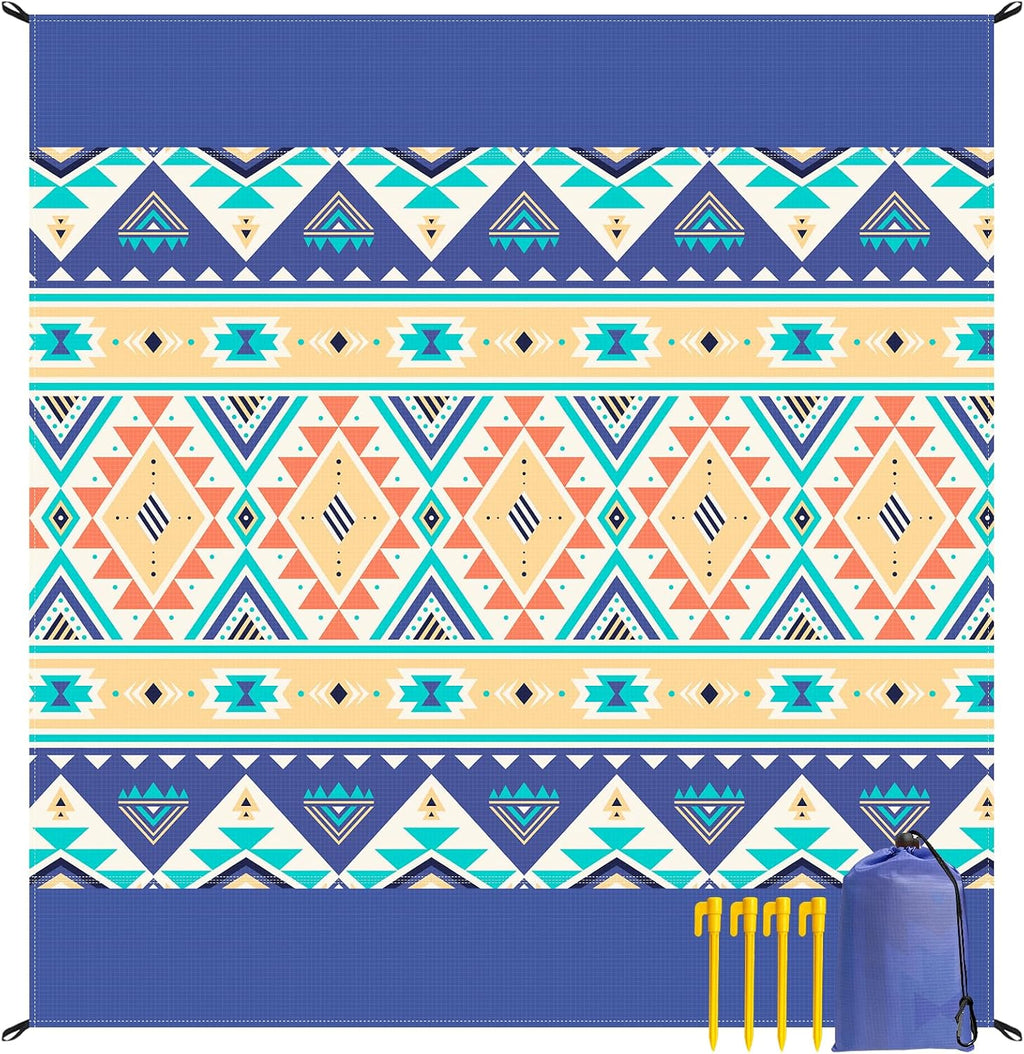Bseical Stranddecke sandfrei 210x200 cm wasserdicht leicht faltbar 200cm-300cm