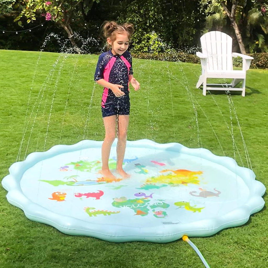 Peradix Wasserspielmatte 200 cm Sprinkler Splash Pad verstellbar rutschfest