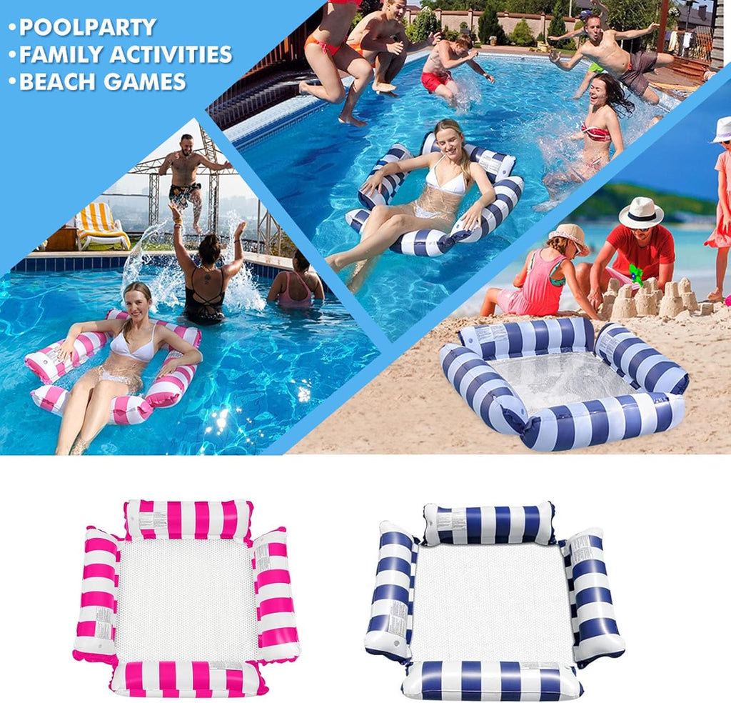 Wasserhaengematte PVC 4-in-1 mit Netz, Tragkraft, inkl. Handpumpe