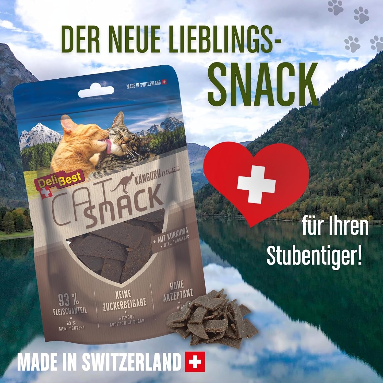 Katzen Snack Kaenguru getreidefrei mit Kurkuma Verdauungsfoerdernd