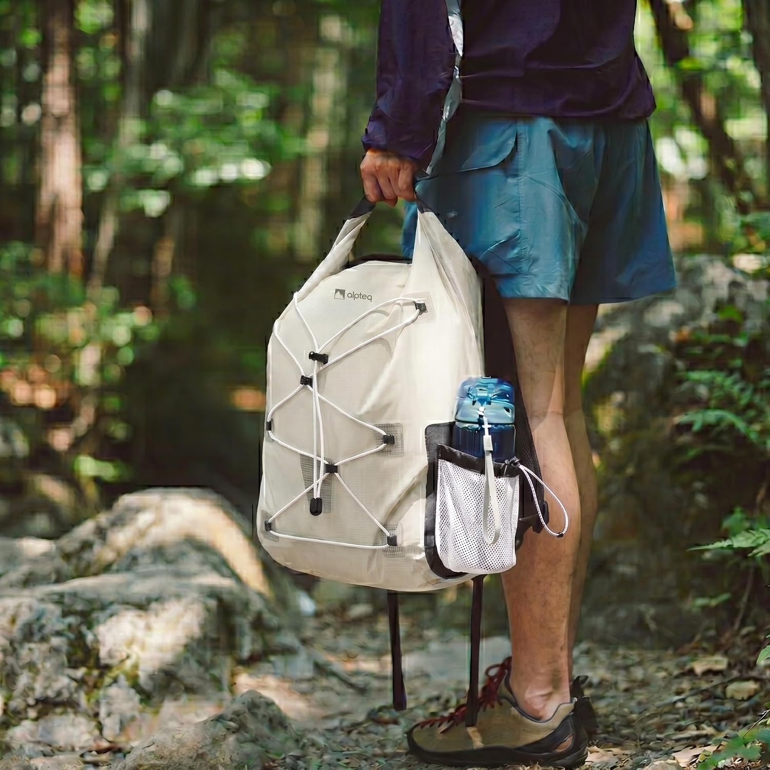 AlpPack Rucksack wasserdicht Rolltop ultraleicht Trekking Wandern Reisen