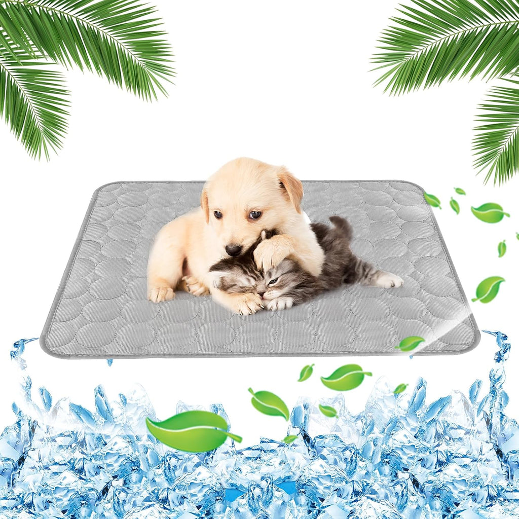 Kuehldecke fuer Hunde und Katzen 70×55 cm Rosa kuehlende Matte 1cm-70cm
