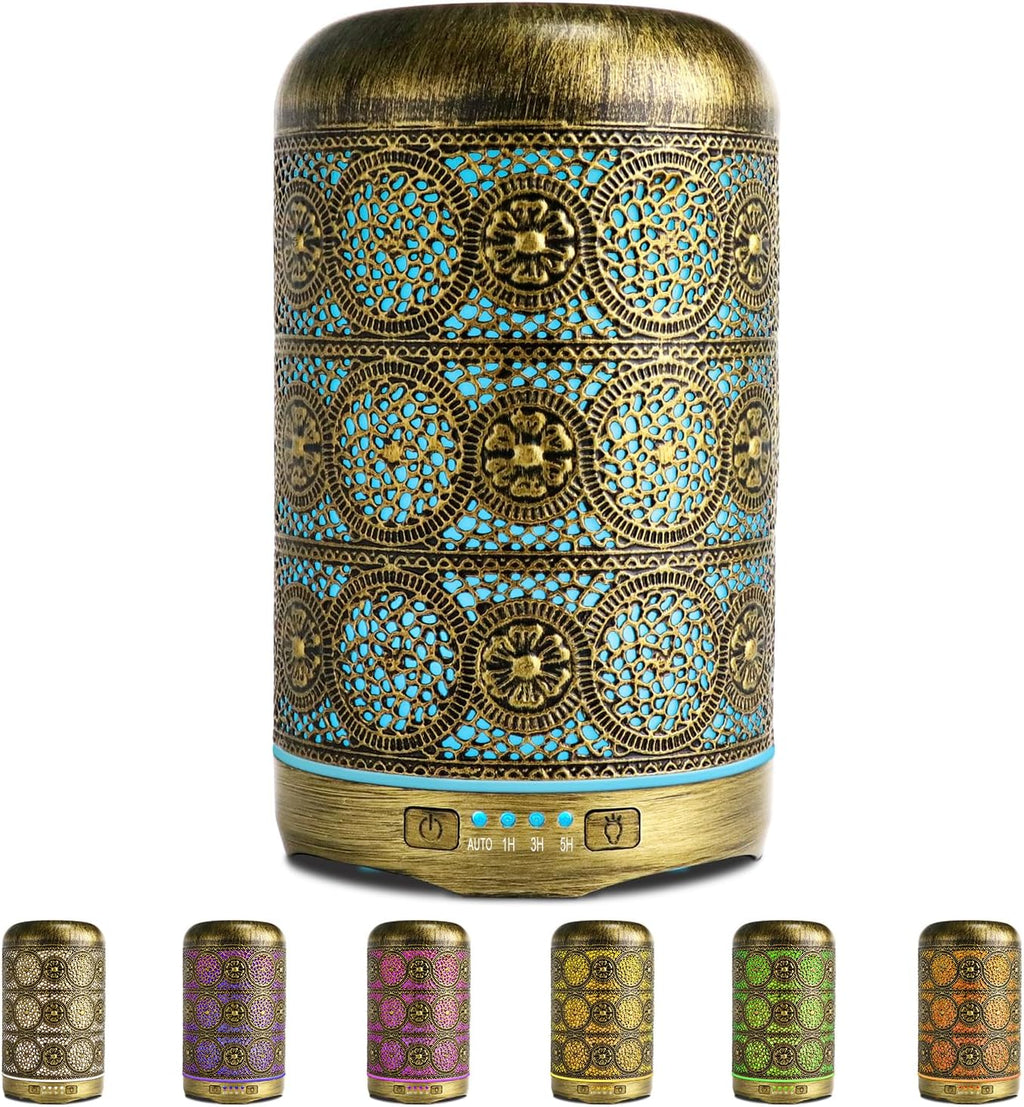 SALKING Aroma Diffuser Metall Duftdiffusor LED Gold