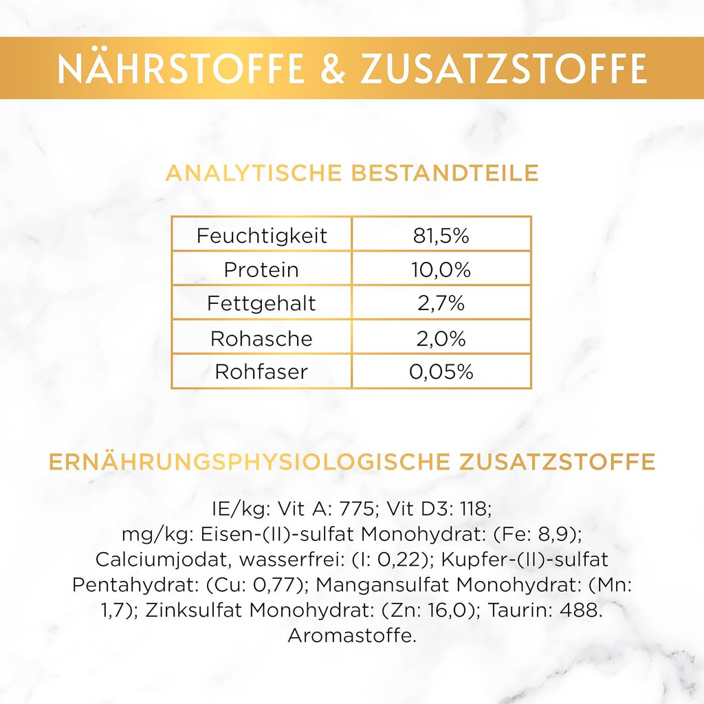 Gourmet Gold Katzennassfutter Rind & Huhn 12 x Feine Komposition