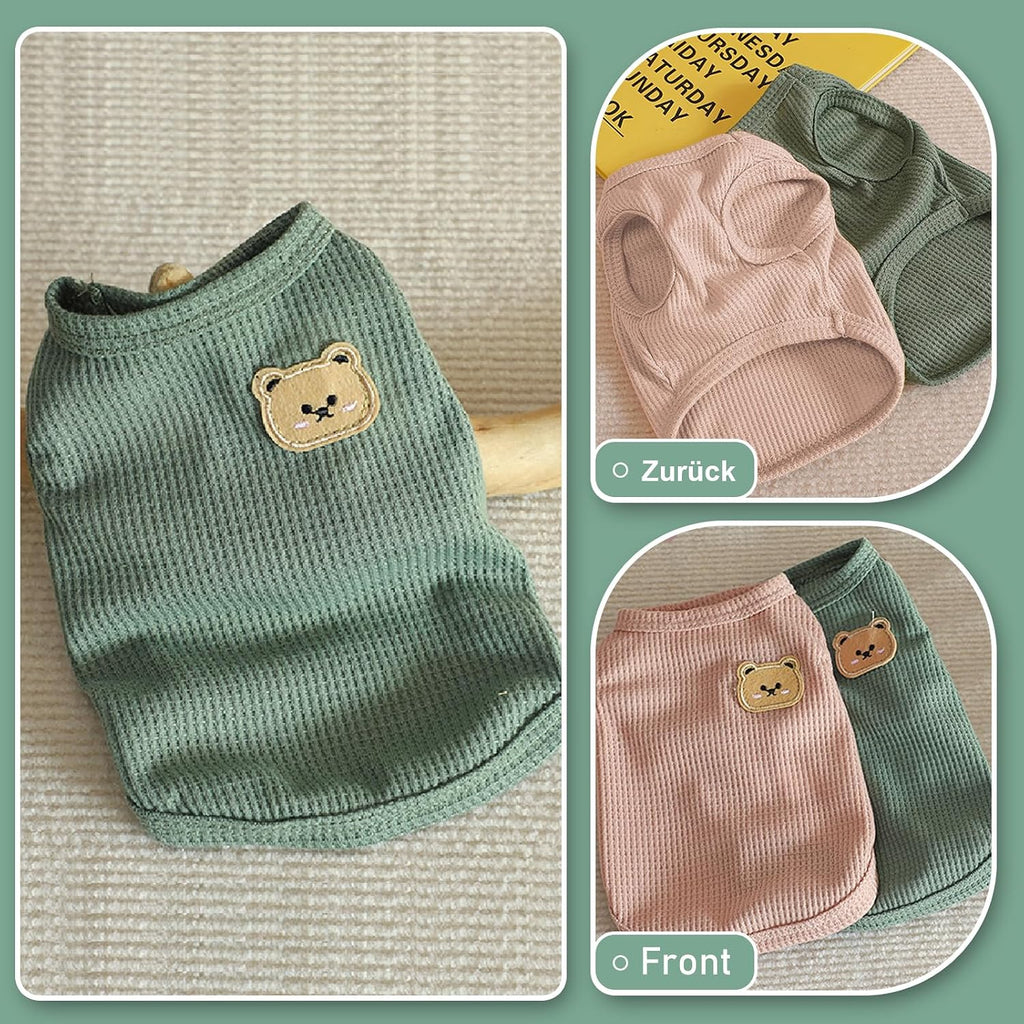 Hundeshirt atmungsaktiv fuer kleine Hunde Dackel Gr. M 2er Pack