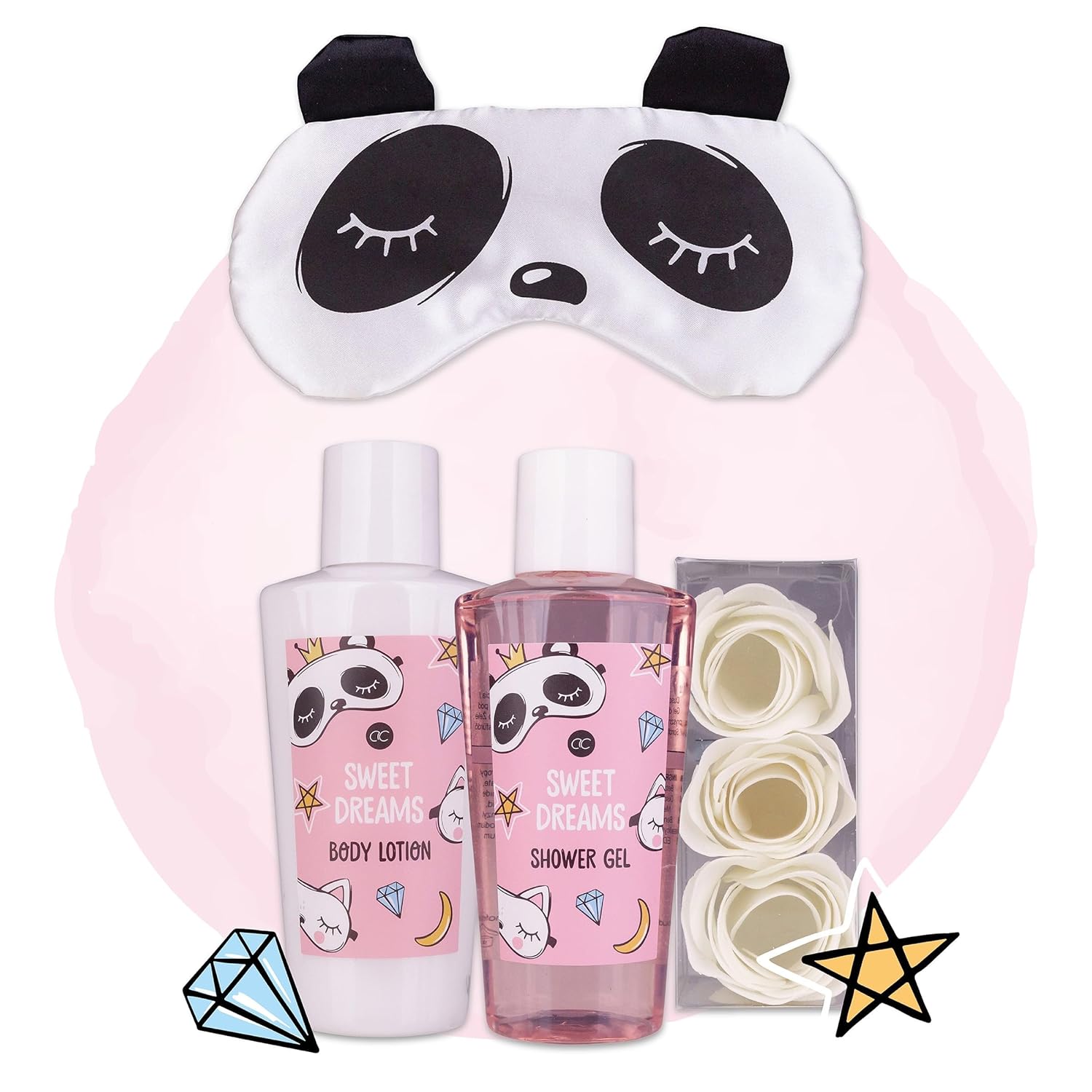 Accentra Sweet Dreams Geschenkset Frauen Schlafmaske Panda Wellness Beauty Set
