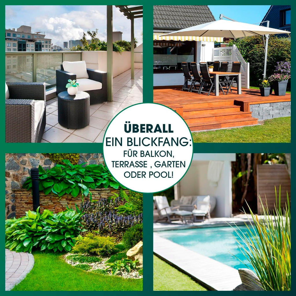 EASYmaxx Solar LED Kugelleuchte 3er-Set 12 Farben 5 Modi dimmbar 20cm-40cm