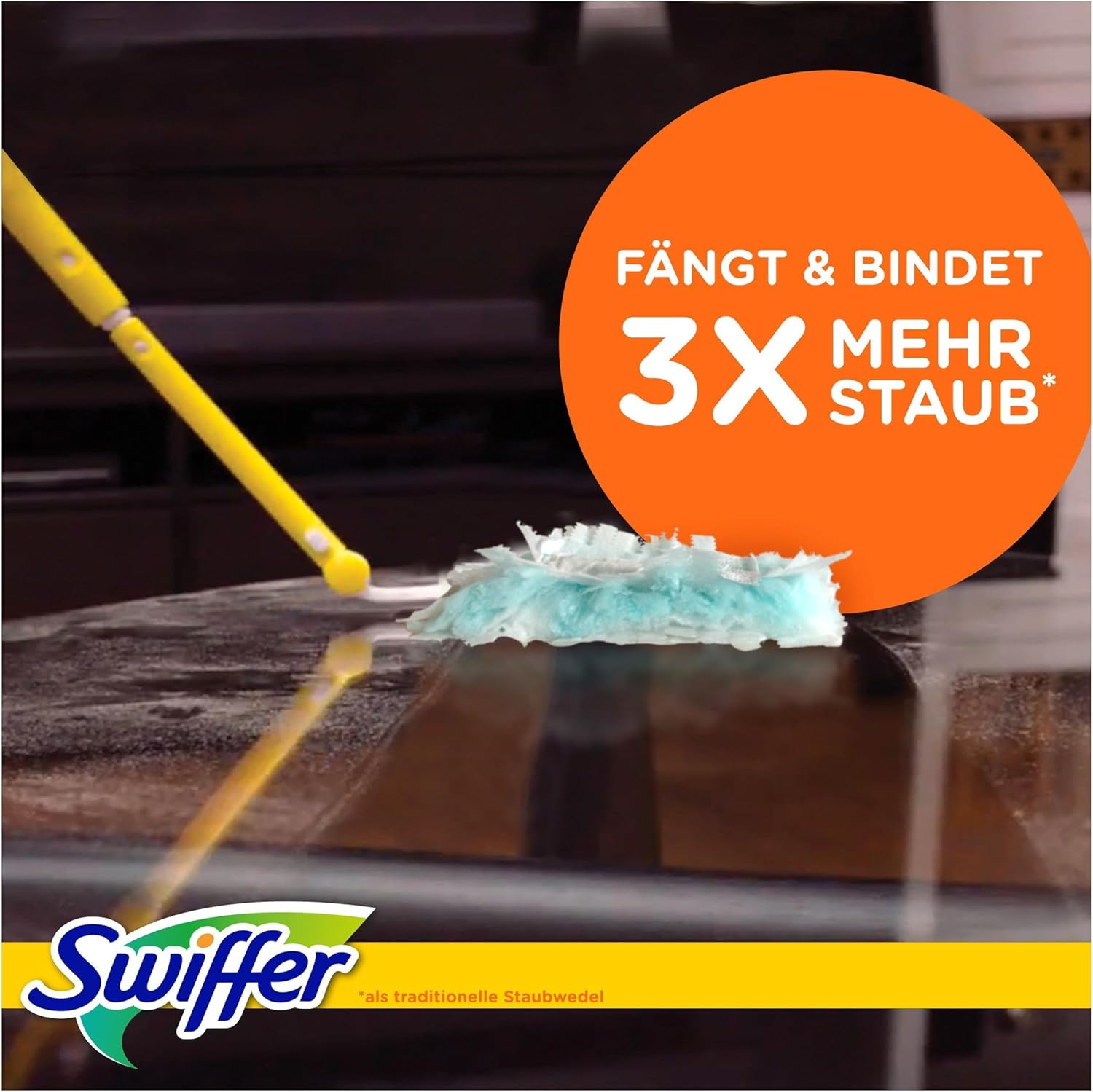 Swiffer Staubmagnet Starter Set Griff mit 13 Staubtuechern