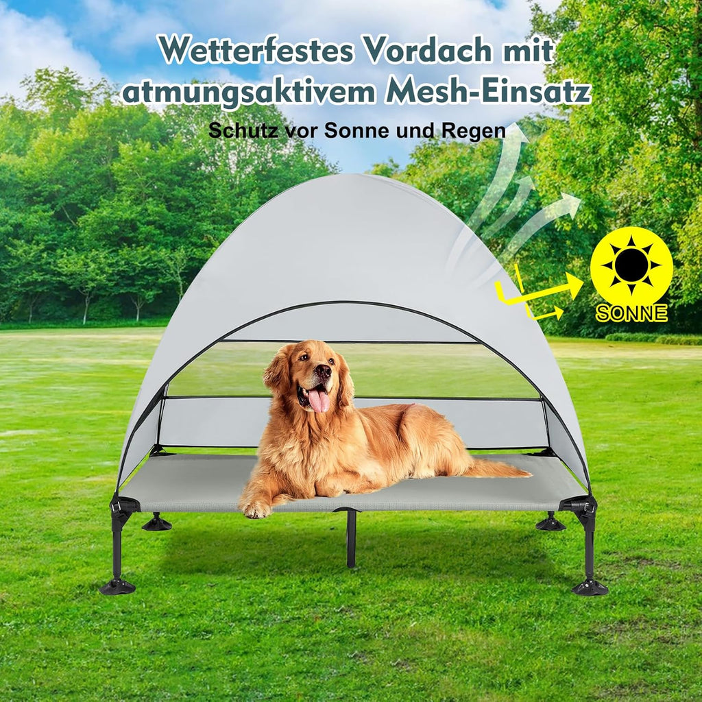Snagle Paw Hundeliege mit Dach erhoehtes Design wasserdicht fuer grosse Hunde