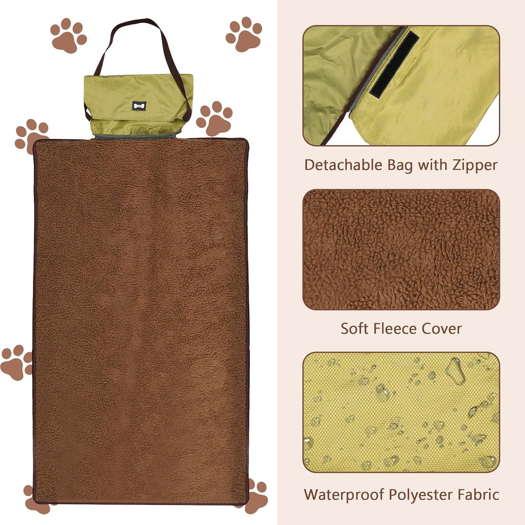 Faltbare wasserdichte Hundedecke 100×70 cm mit Tasche - weich, waermend