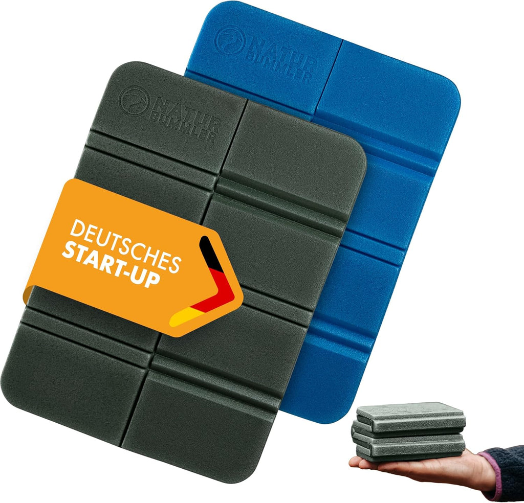 NATURBUMMLER faltbares Sitzkissen 1cm wasserdicht ultraleicht 2er Set
