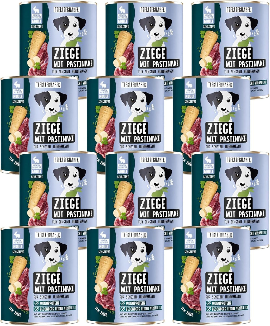 Tierliebhaber Hundefutter Nass Ziege mit Pastinake 91% Fleisch