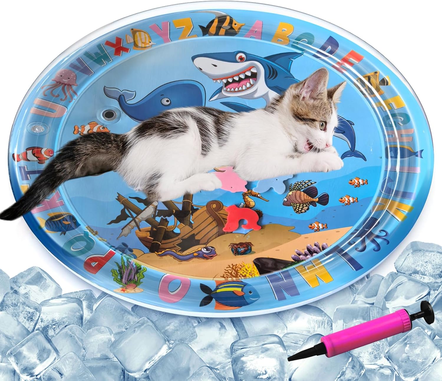 YumSur sensorische Wassermatte fuer Katzen und kleine Hunde 55 cm Stil05