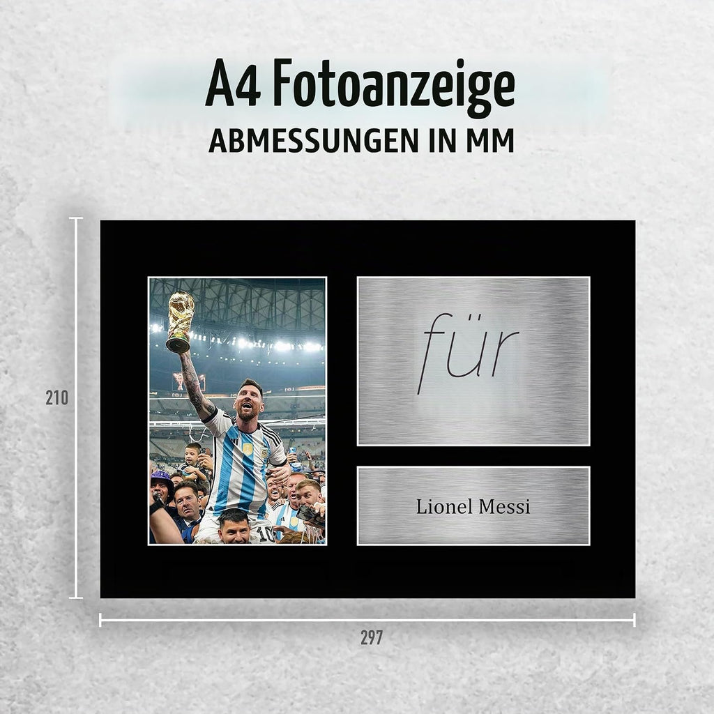 Lionel Messi A4 Poster ungerahmt signiert gedrucktes Autogramm Bild