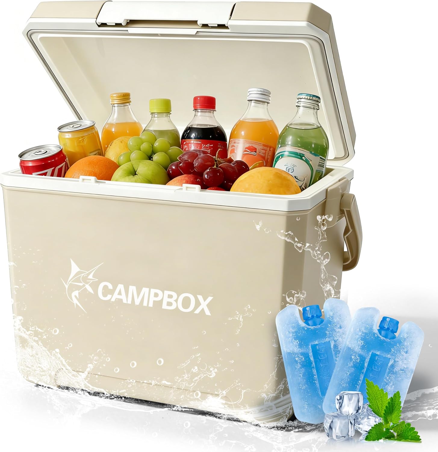 JONRRYIN Kuehlbox - passive Thermobox mit 2 Kuehlakkus, bis 12 Std.