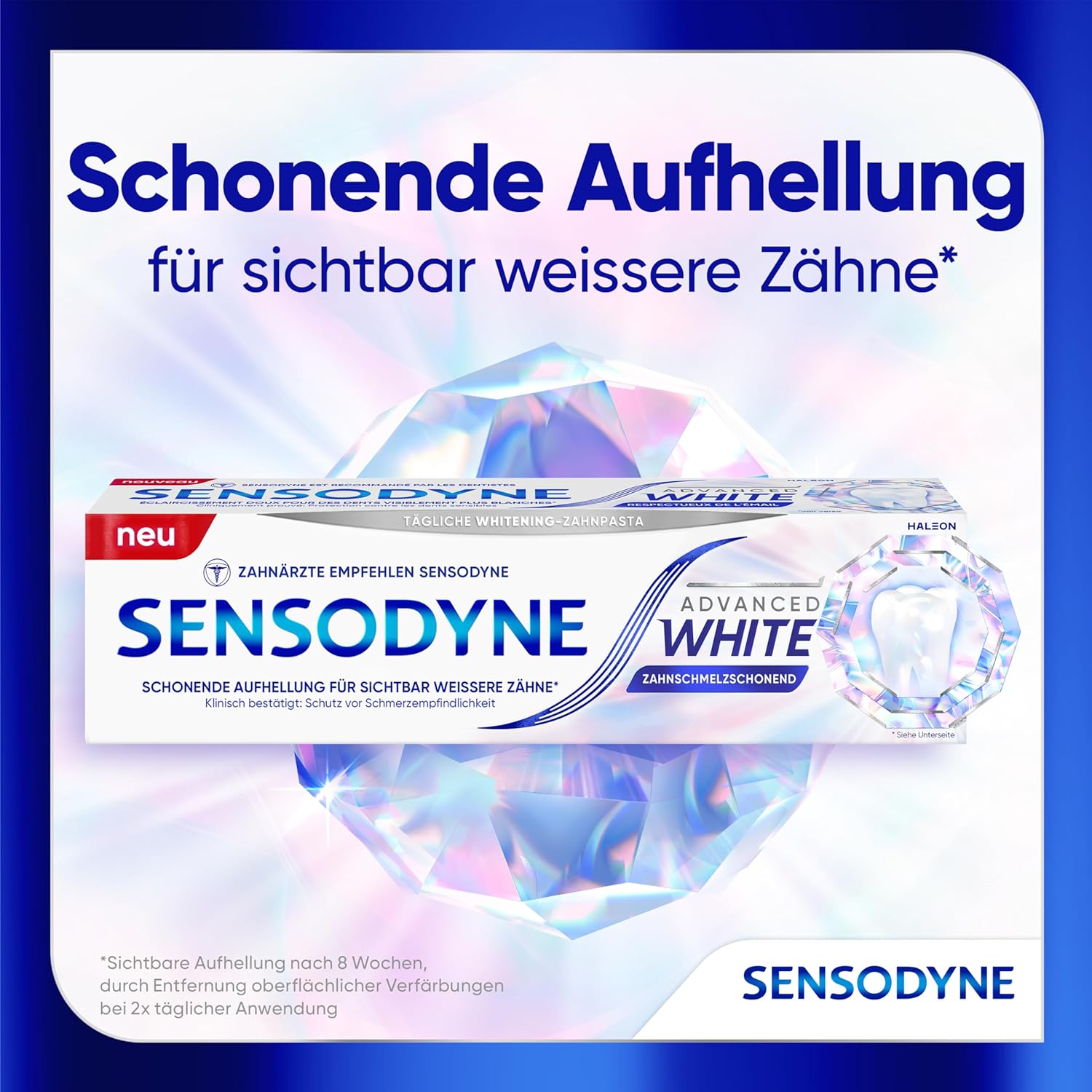 Sensodyne Advanced White Zahnpasta 75 ml schonendes Whitening fuer empfindliche Z