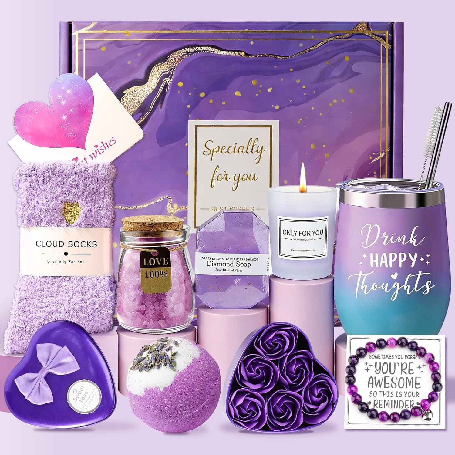 Geschenkset Entspannung fuer Frauen zum Geburtstag Valentinstag Muttertag