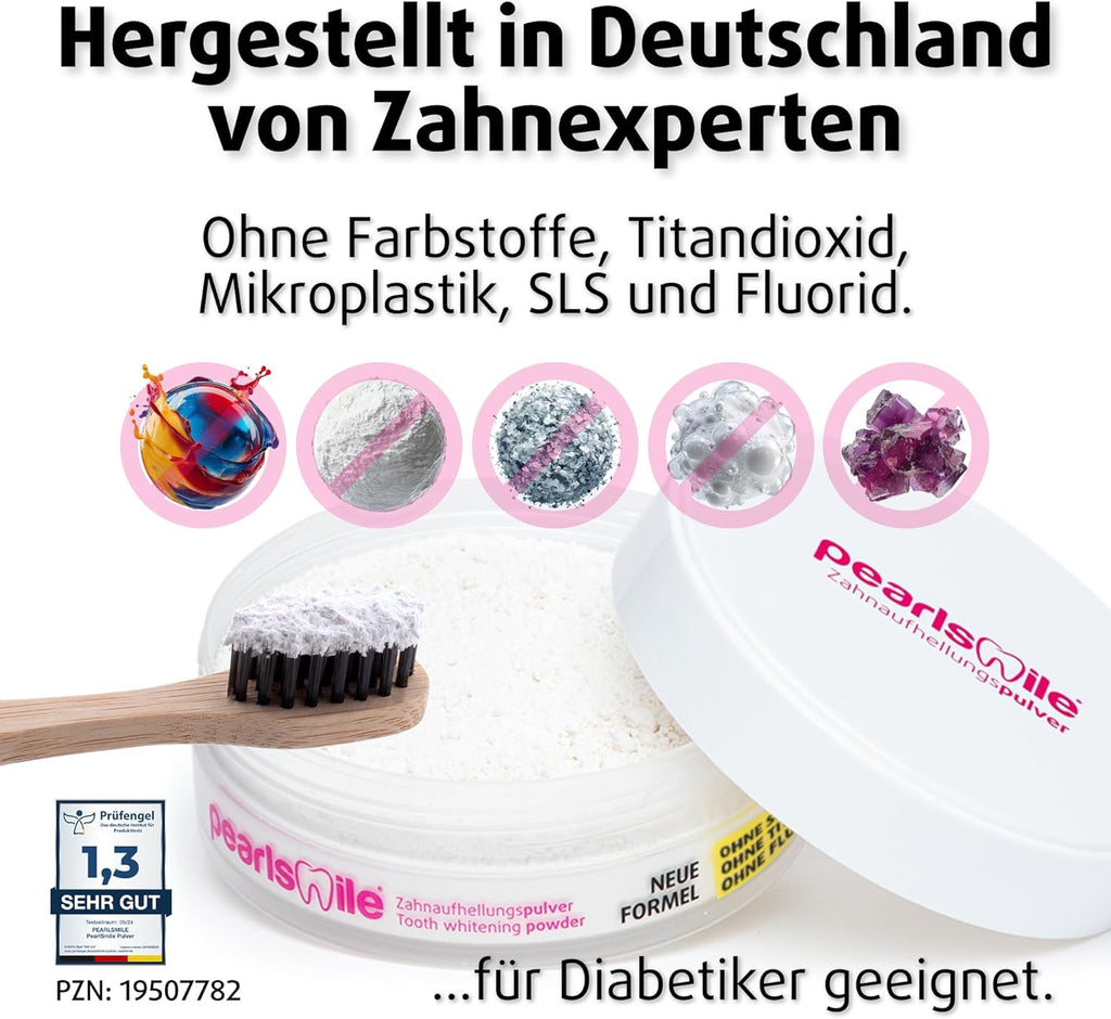 Zahnaufhellung Pulver Zahnpulver Bleaching fuer weisse Zaehne