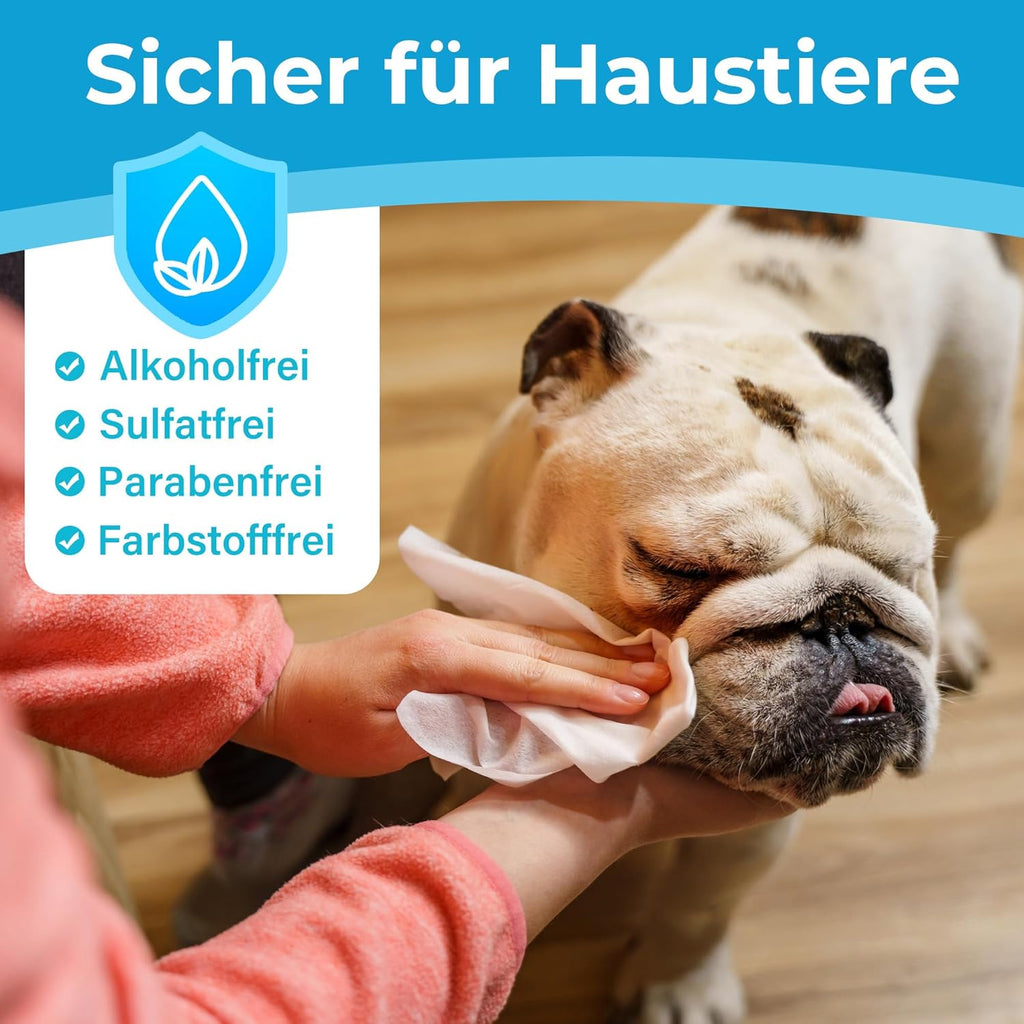 PrimePets Feuchttuecher fuer Hund und Katze 3x100 Stueck unparfuemiert