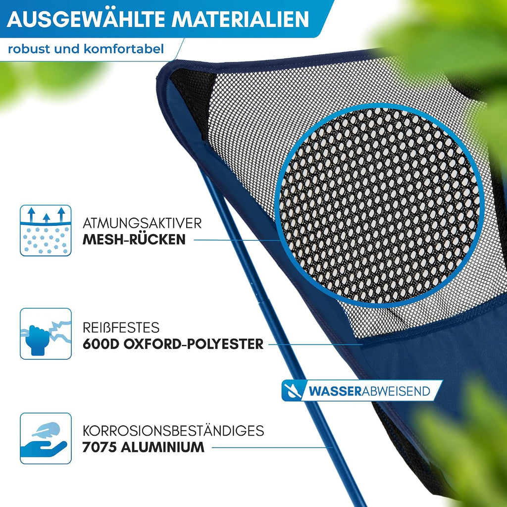 NORDMUT Campingstuhl ultraleicht klappbar Aluminium bis klein